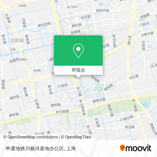 申通地铁川杨河基地办公区地图