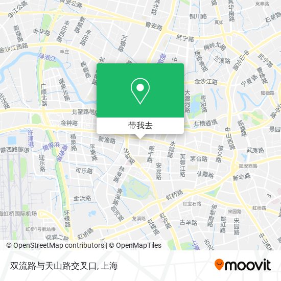 双流路与天山路交叉口地图
