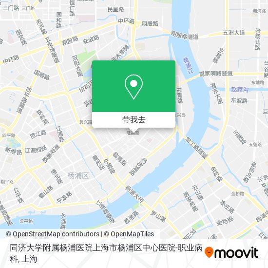 同济大学附属杨浦医院上海市杨浦区中心医院-职业病科地图