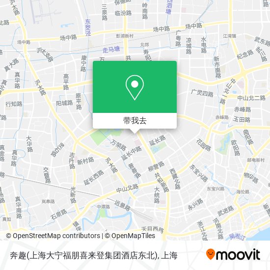 奔趣(上海大宁福朋喜来登集团酒店东北)地图