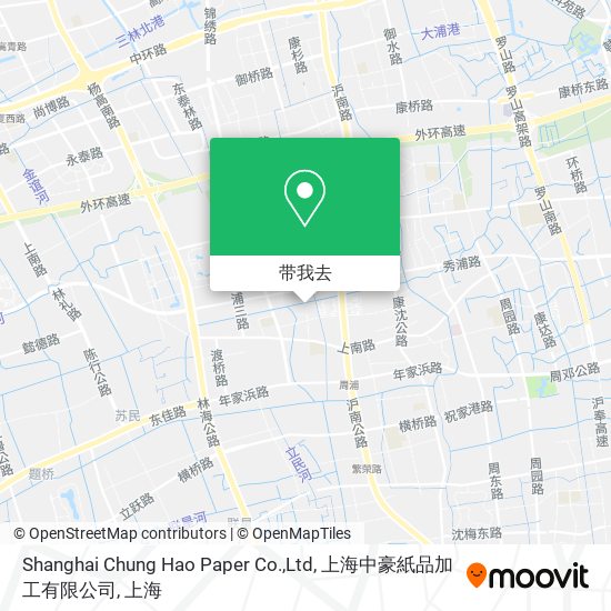 Shanghai Chung Hao Paper Co.,Ltd, 上海中豪紙品加工有限公司地图