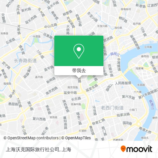 上海沃克国际旅行社公司地图