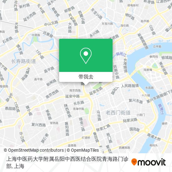 上海中医药大学附属岳阳中西医结合医院青海路门诊部地图