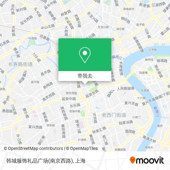 韩城服饰礼品广场(南京西路)地图