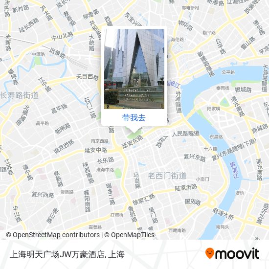 上海明天广场JW万豪酒店地图