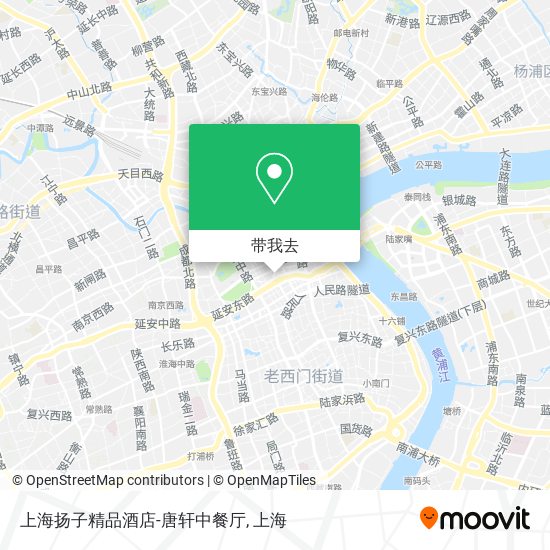 上海扬子精品酒店-唐轩中餐厅地图