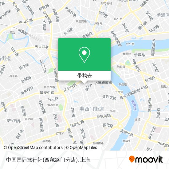 中国国际旅行社(西藏路门分店)地图