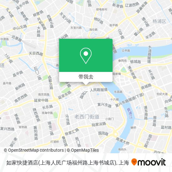 如家快捷酒店(上海人民广场福州路上海书城店)地图