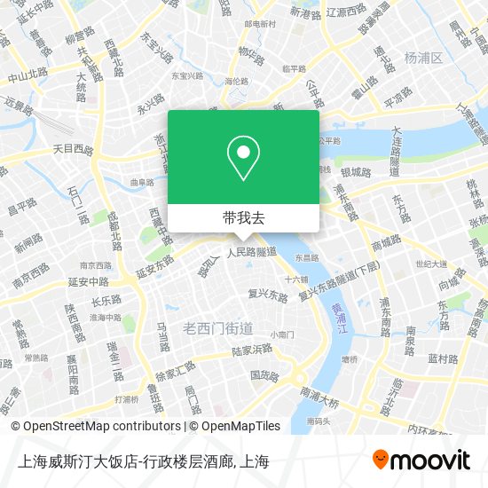 上海威斯汀大饭店-行政楼层酒廊地图