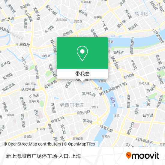 新上海城市广场停车场-入口地图