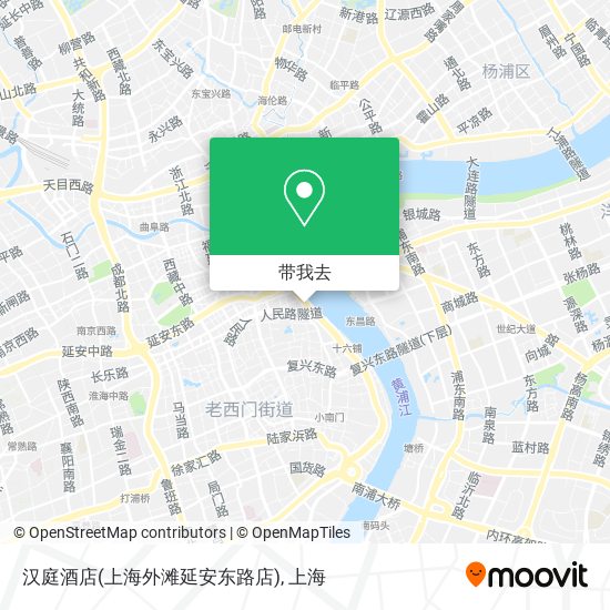 汉庭酒店(上海外滩延安东路店)地图
