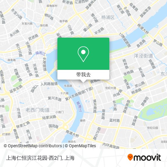 上海仁恒滨江花园-西2门地图