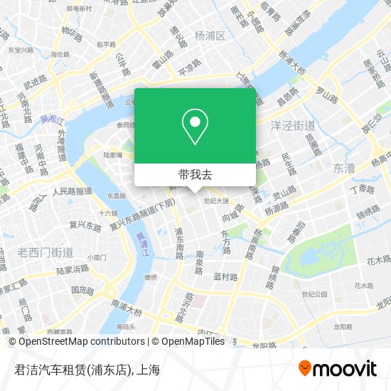 君洁汽车租赁(浦东店)地图