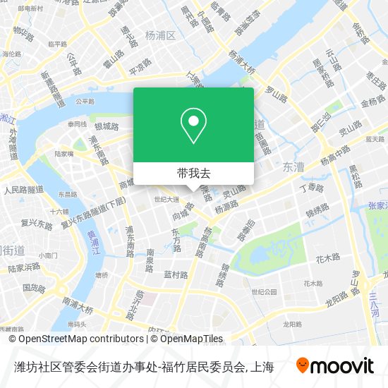 潍坊社区管委会街道办事处-福竹居民委员会地图