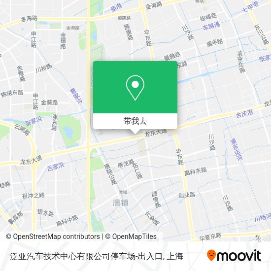 泛亚汽车技术中心有限公司停车场-出入口地图