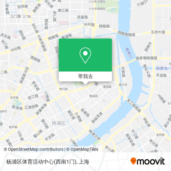 杨浦区体育活动中心(西南1门)地图