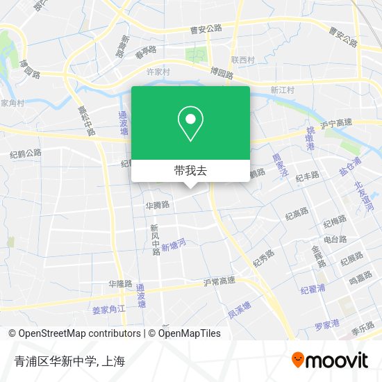 青浦区华新中学地图