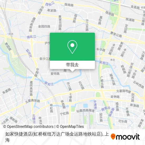 如家快捷酒店(虹桥枢纽万达广场金运路地铁站店)地图