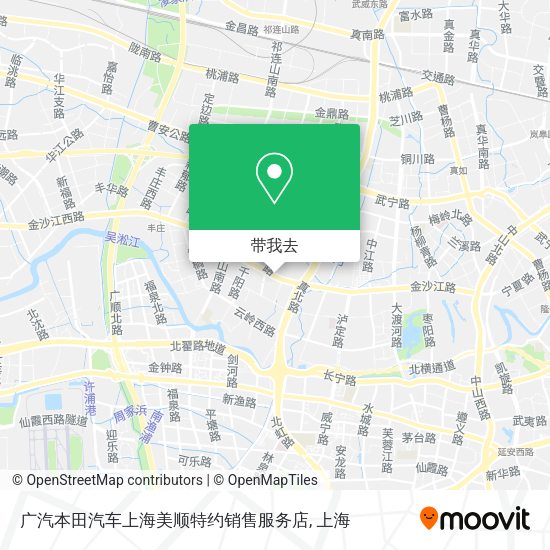 广汽本田汽车上海美顺特约销售服务店地图