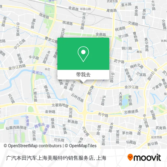 广汽本田汽车上海美顺特约销售服务店地图