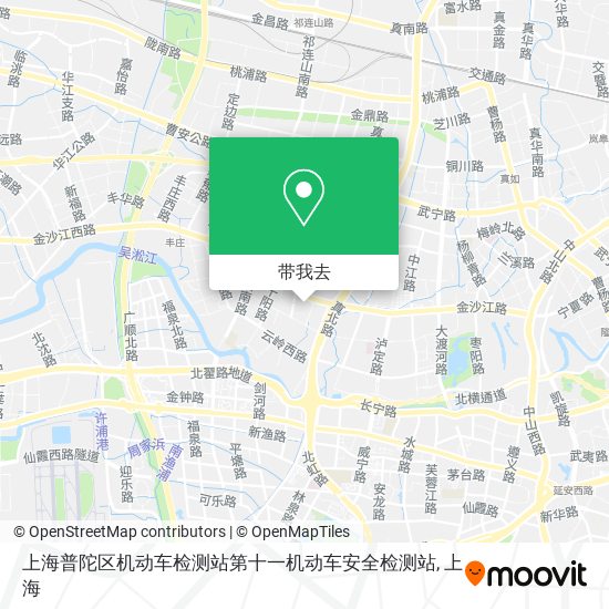 上海普陀区机动车检测站第十一机动车安全检测站地图