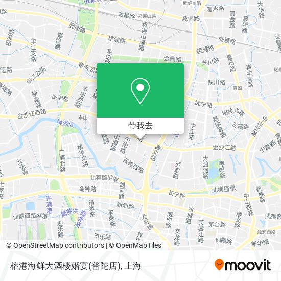 榕港海鲜大酒楼婚宴(普陀店)地图