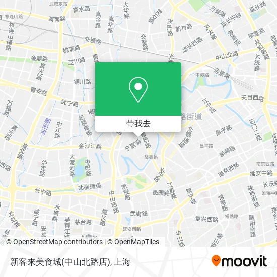 新客来美食城(中山北路店)地图