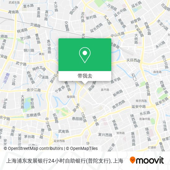 上海浦东发展银行24小时自助银行(普陀支行)地图