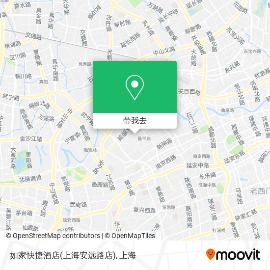 如家快捷酒店(上海安远路店)地图