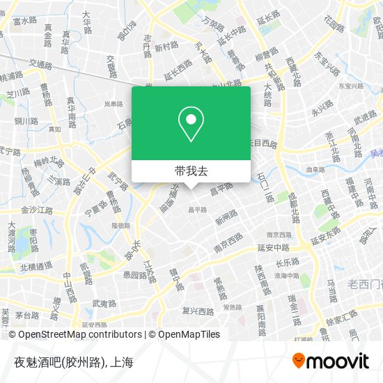 夜魅酒吧(胶州路)地图