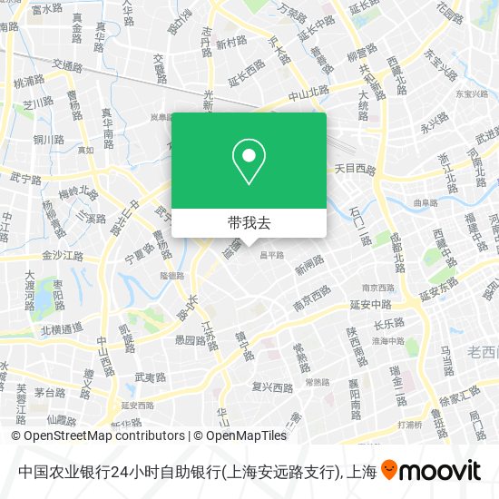 中国农业银行24小时自助银行(上海安远路支行)地图