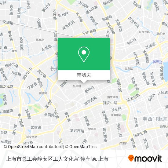 上海市总工会静安区工人文化宫-停车场地图