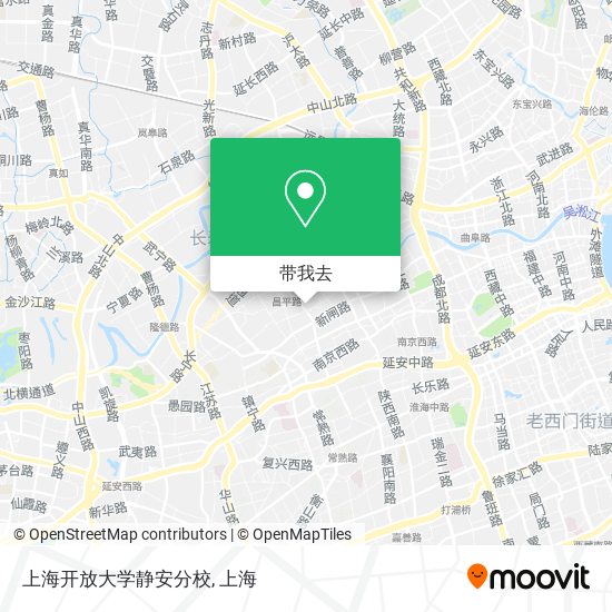 上海开放大学静安分校地图