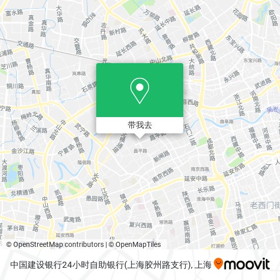 中国建设银行24小时自助银行(上海胶州路支行)地图