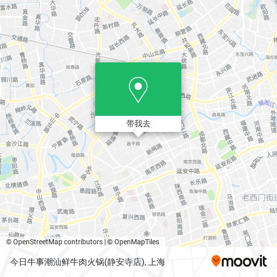 今日牛事潮汕鲜牛肉火锅(静安寺店)地图