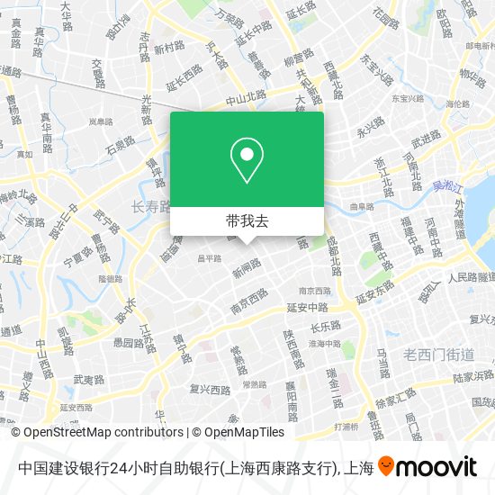 中国建设银行24小时自助银行(上海西康路支行)地图