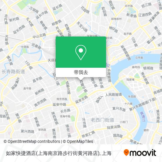 如家快捷酒店(上海南京路步行街黄河路店)地图