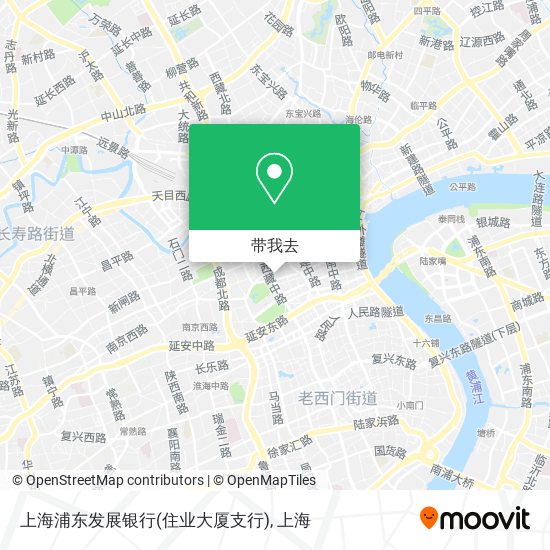 上海浦东发展银行(住业大厦支行)地图