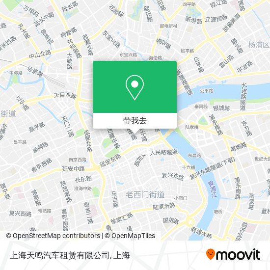 上海天鸣汽车租赁有限公司地图