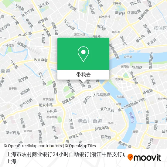 上海市农村商业银行24小时自助银行(浙江中路支行)地图