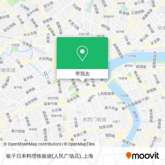 银子日本料理铁板烧(人民广场店)地图