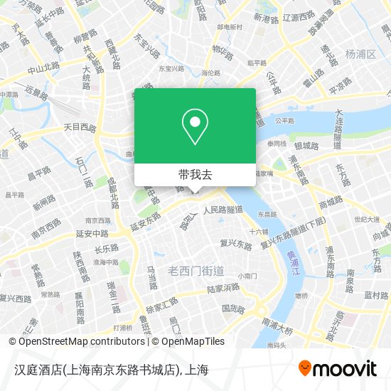 汉庭酒店(上海南京东路书城店)地图