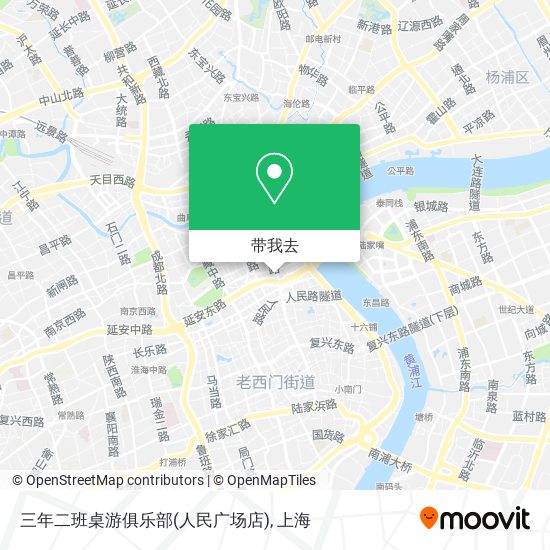 三年二班桌游俱乐部(人民广场店)地图