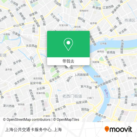 上海公共交通卡服务中心地图