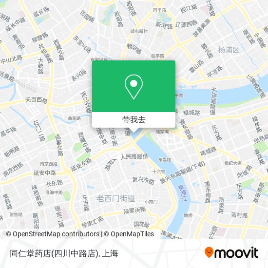 同仁堂药店(四川中路店)地图