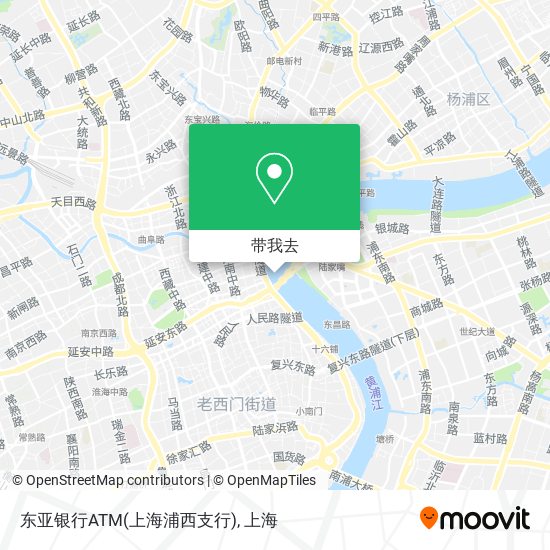 东亚银行ATM(上海浦西支行)地图