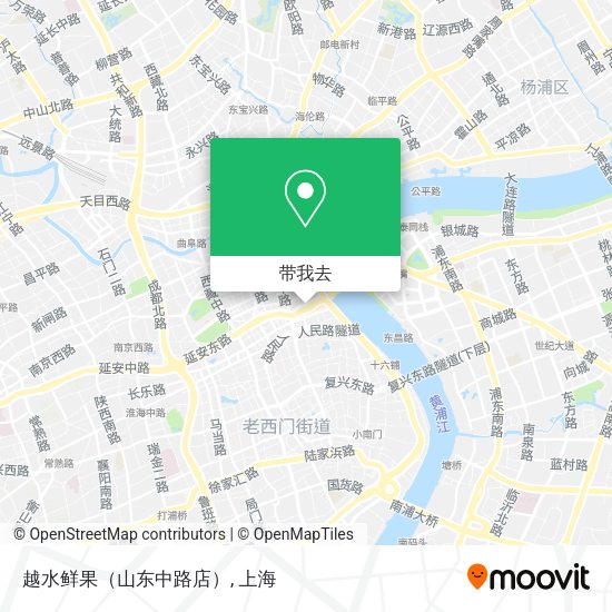 越水鲜果（山东中路店）地图