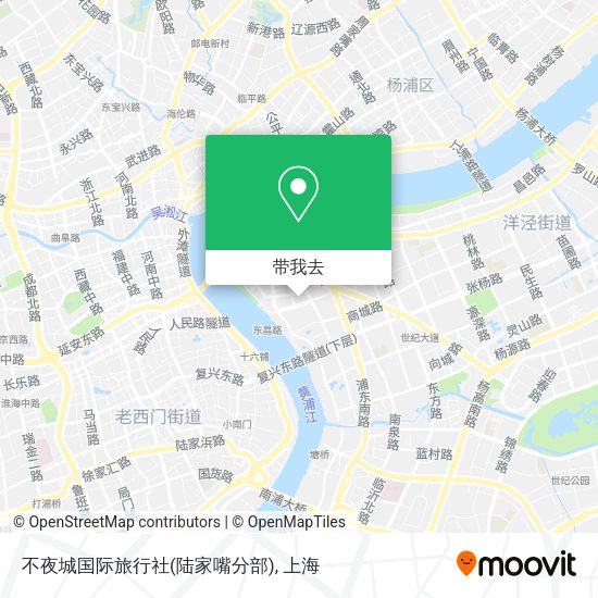不夜城国际旅行社(陆家嘴分部)地图
