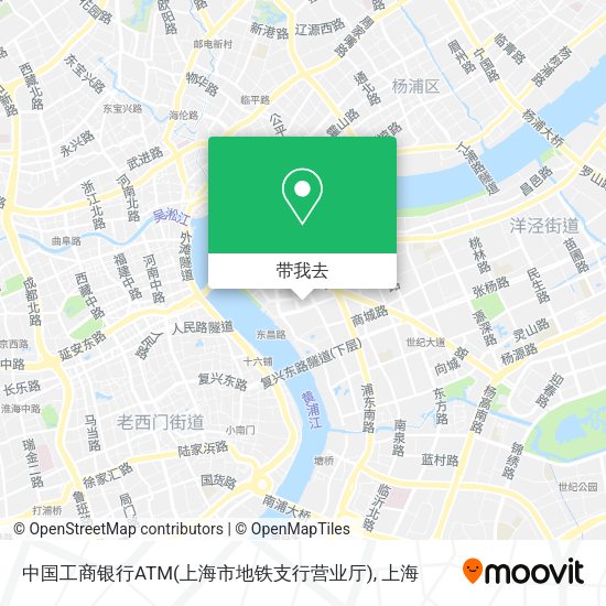 中国工商银行ATM(上海市地铁支行营业厅)地图