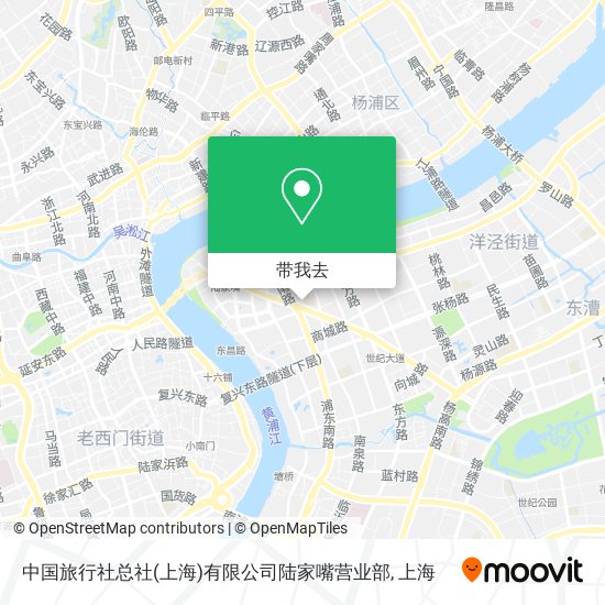 中国旅行社总社(上海)有限公司陆家嘴营业部地图